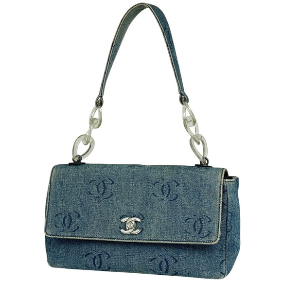 Chanel Handbags - Chanel Coco Mark Shoulder Bag denim blue